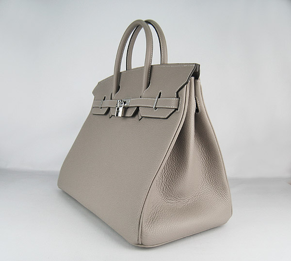 Replica Hermes Birkin 40CM Togo Bag Grey 6099 Online - Click Image to Close